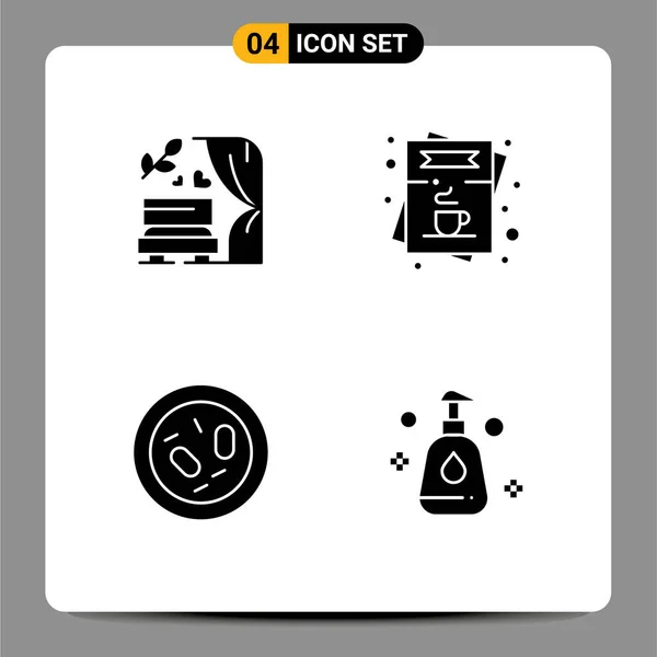 Stock Vector Icon Pack Mit Zeilenzeichen Und Symbolen Für Bogen — Stockvektor