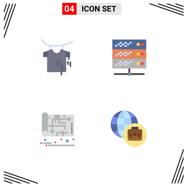 Pack Modern Flat Icons Sinais Símbolos Para Mídia Impressão Web — Vetor de Stock