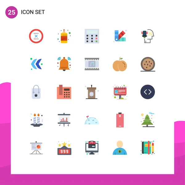 Vector Stock Icon Pack Líneas Signos Símbolos Para Elementos Personales — Vector de stock