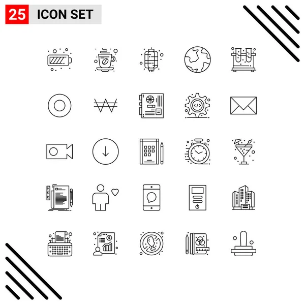 Creative Icons Modern Signs Symbols Discovery World Hot Globe Year — Stock Vector