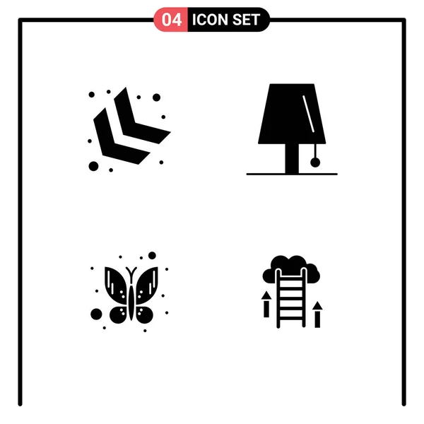 Set Modern Icons Symbols Signs Arrow Bug Design Light Cloud — Stock Vector