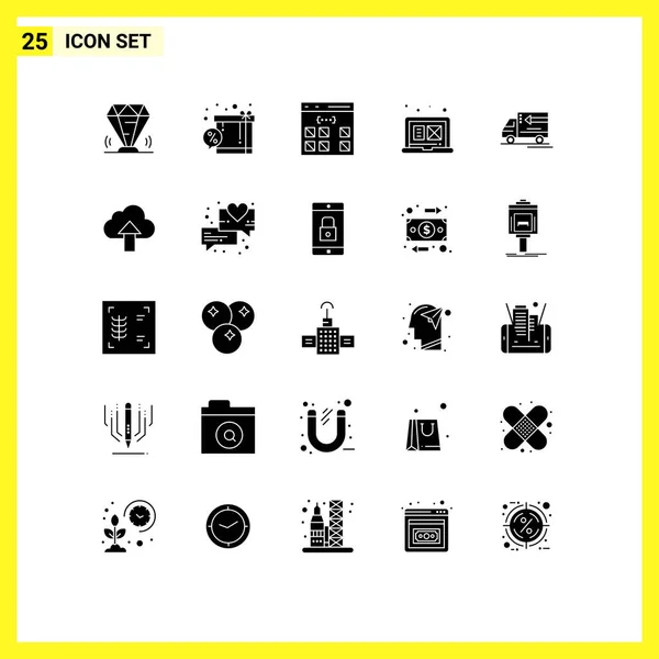 Stock Vector Icon Pack Line Signs Symbols Graphic Design Digital — 스톡 벡터