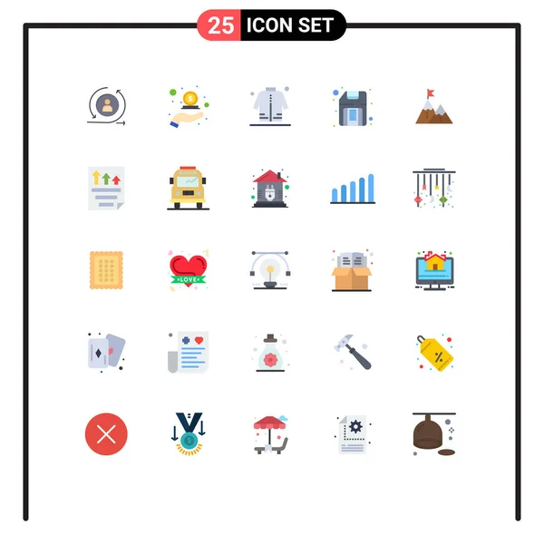 Conjunto Icones Modernos Símbolos Sinais Para Hardware Disco Dinheiro Computador — Vetor de Stock