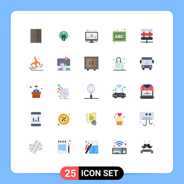 Creative Icons Modern Signs Symbols Computing Preschool Identity Blocks Science — Stock Vector