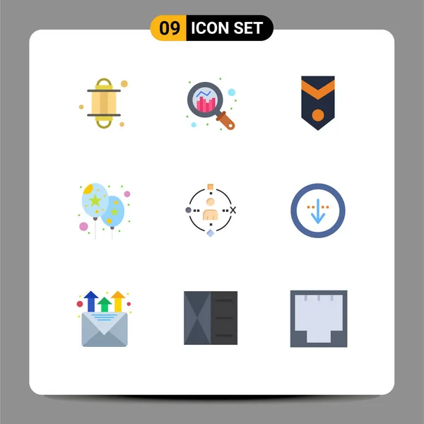 Stock Vector Icon Pack Mit Linienzeichen Und Symbolen Für Benutzer — Stockvektor