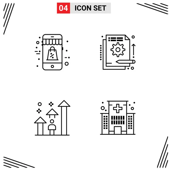 Universal Icon Symbolen Groep Van Moderne Filledline Flat Kleuren Van — Stockvector