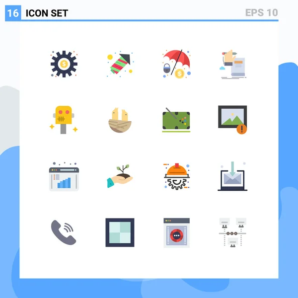 Universal Icon Symbols Group Modern Flat Colors Suit Growth Cyberical — 스톡 벡터