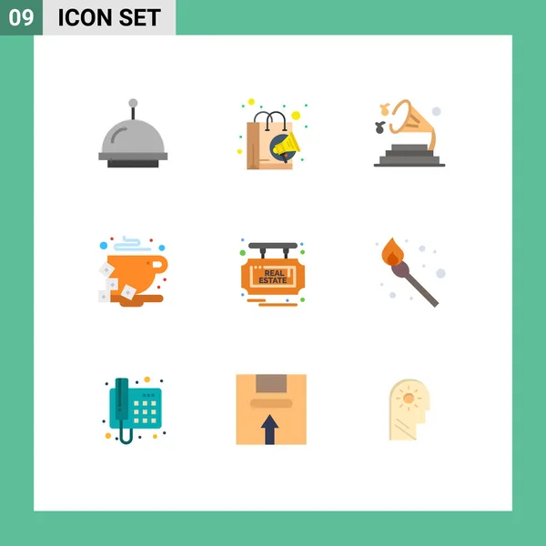 Stock Vector Icon Pack Van Line Signs Symbolen Voor Echt — Stockvector