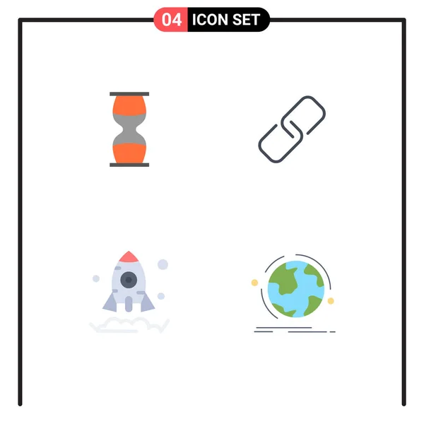 Universal Icon Symbols Group Modern Lapos Ikonok Homokóra Fém Homokóra — Stock Vector