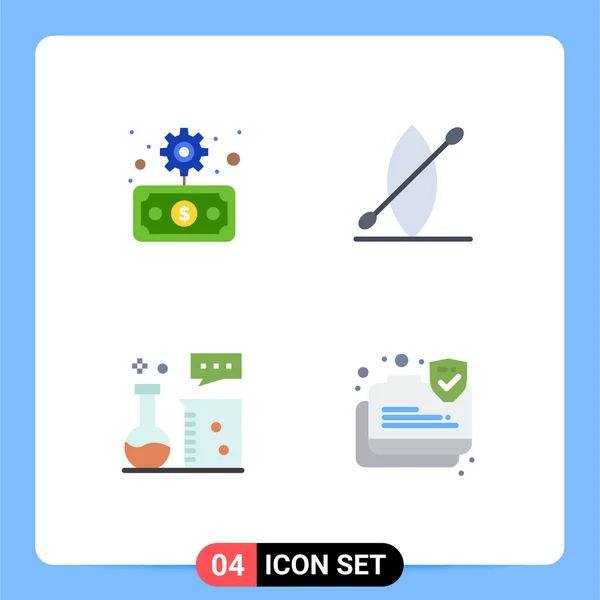 Flat Icon Concept Websites Mobile Apps Business Chemistry Laboratory Transfer — Stock Vector