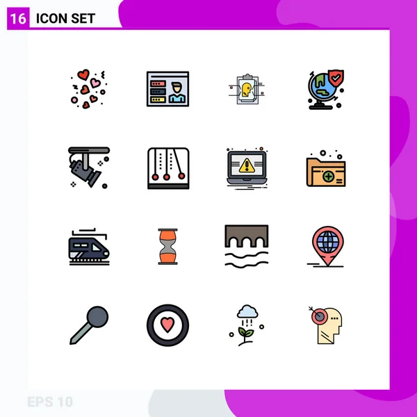 Universal Icon Symbols Group Modern Flat Color Filled Lines Bright — 스톡 벡터