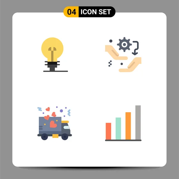 Πακέτο Δημιουργικών Flat Icons Της Επιχείρησης Παράδοση Προϊόν Εγκατάσταση Μεταφορά — Διανυσματικό Αρχείο
