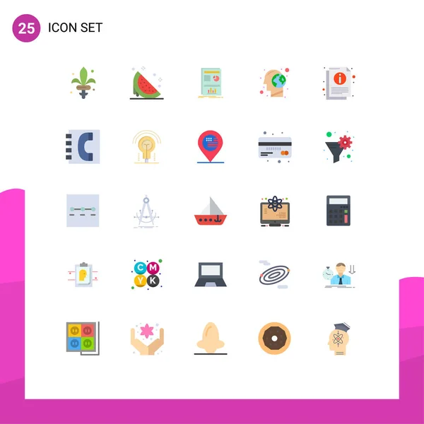 Universal Icon Symbols Group Modern Flat Colors World Human Carpelon — Διανυσματικό Αρχείο