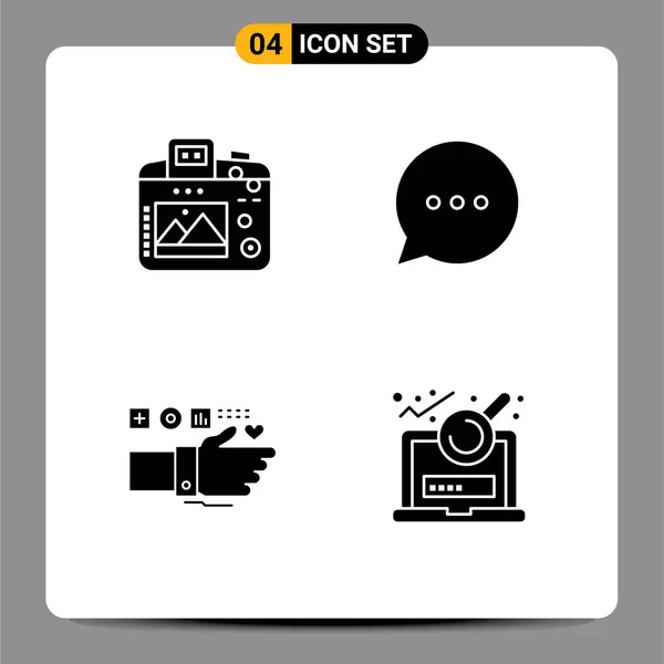 Stock Vector Icon Pack Sinais Linha Símbolos Para Câmera Fitness —  Vetores de Stock