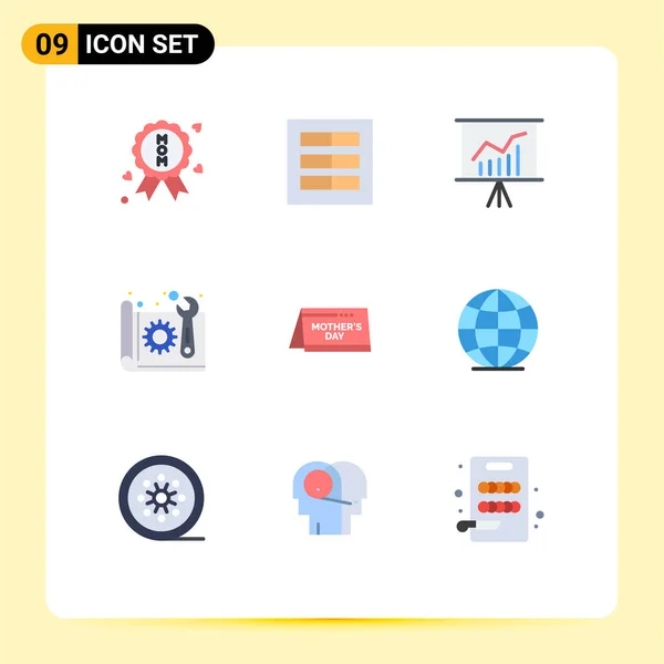 Stock Vector Icon Pack Line Signs Symbols Calendar Paper Lecture — 스톡 벡터