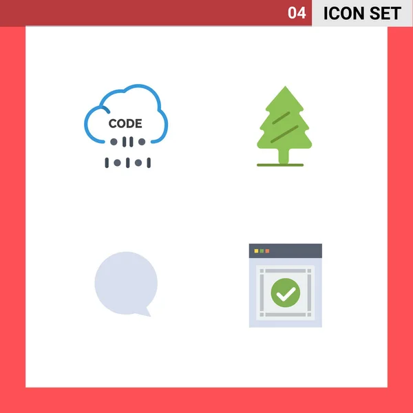 Pack Iconos Planos Modernos Signos Símbolos Para Medios Impresión Web — Archivo Imágenes Vectoriales