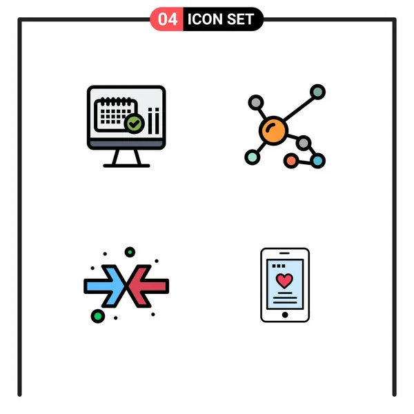 Conjunto Iconos Interfaz Usuario Moderna Símbolos Signos Para Médicos Flecha — Vector de stock