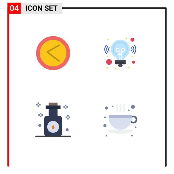 Interface Utilisateur Icône Plate Pack Signes Symboles Modernes Flèche Massage — Image vectorielle