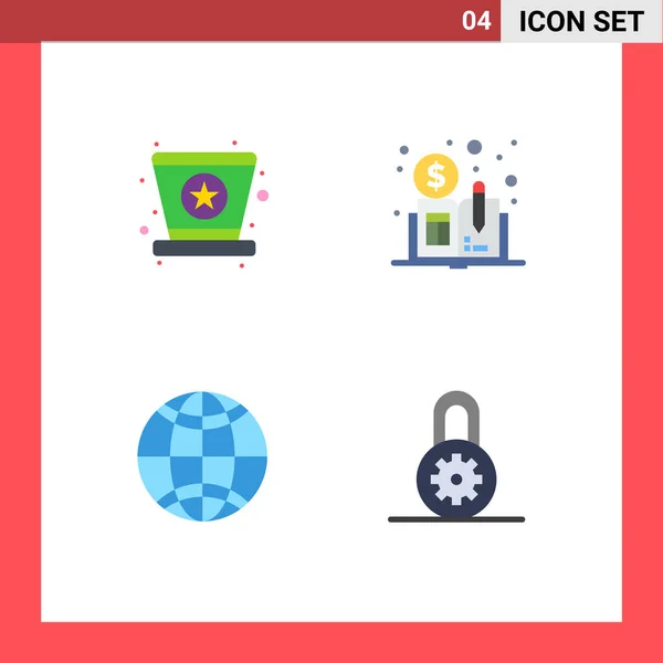 Universal Flat Icons Set Web Mobile Applications Carnival World Star — Stock Vector