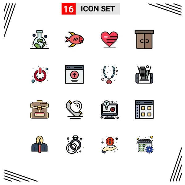 Creative Icons Современные Знаки Символы Интерьера Сердца Мебели Декора Стола — стоковый вектор