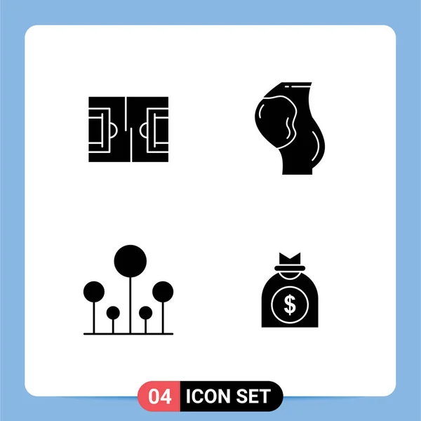 솔리드 Solid Glyphs 기호와 Symbols 베이비 Editable Vector Design Elements — 스톡 벡터