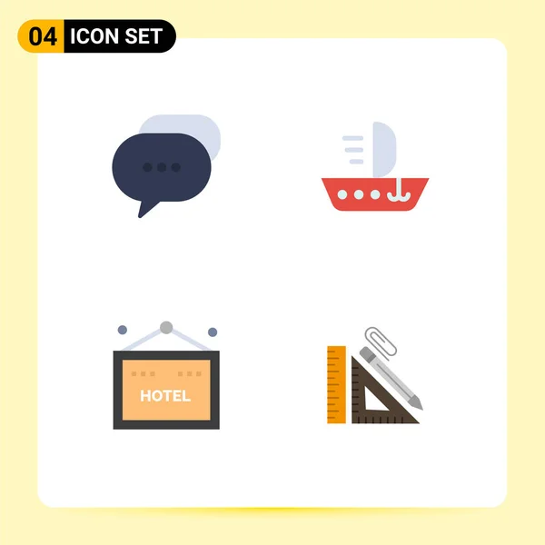 Universal Flat Icons Set Para Web Aplicações Móveis Bate Papo —  Vetores de Stock