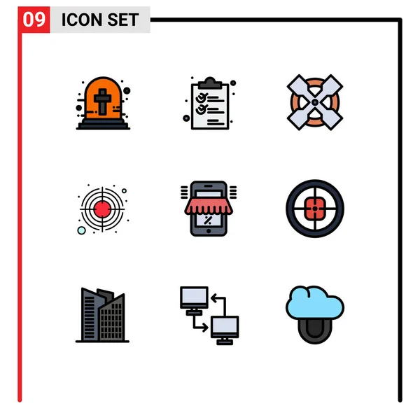 Conjunto Iconos Interfaz Usuario Moderna Signos Símbolos Para Elementos Diseño — Vector de stock