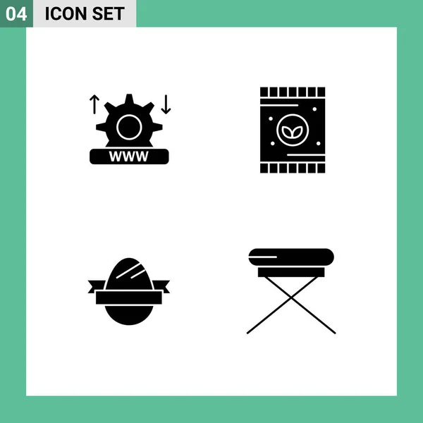 Set Icone Moderne Simboli Segni Internet Uovo Impostazione Pianta Vacanze — Vettoriale Stock