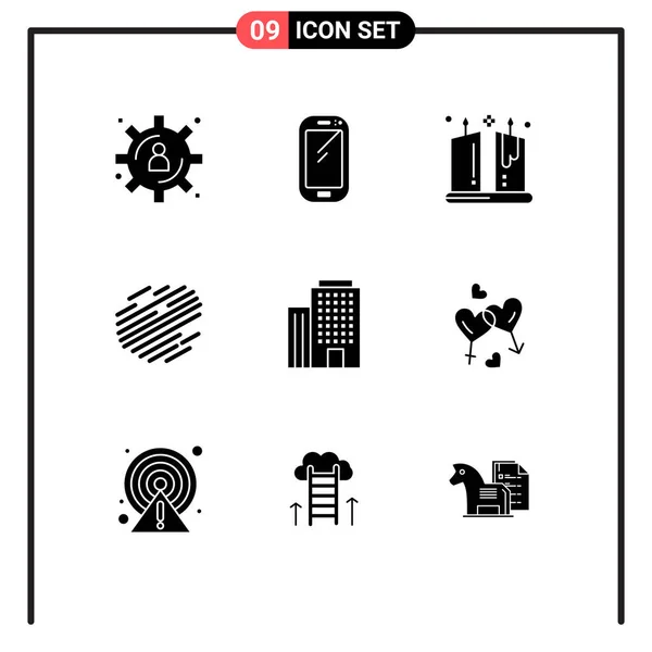 Universal Icon Symbols Group Modern Solid Glyphs Office Crypto Currency — Stockový vektor