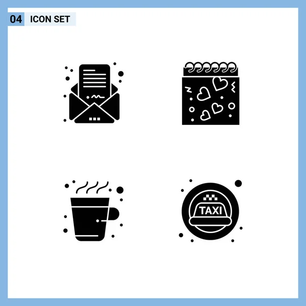Stock Vector Icon Pack Znaki Symbole Linii Dla Poczty Biznesowej — Wektor stockowy