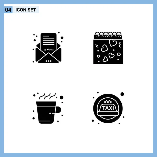 Stock Vector Icon Pack Sinais Linha Símbolos Para Mail Negócios — Vetor de Stock