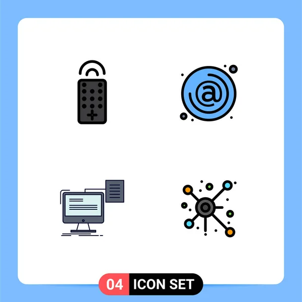 Stock Vector Icon Pack Líneas Signos Símbolos Para Control Almacenamiento — Vector de stock