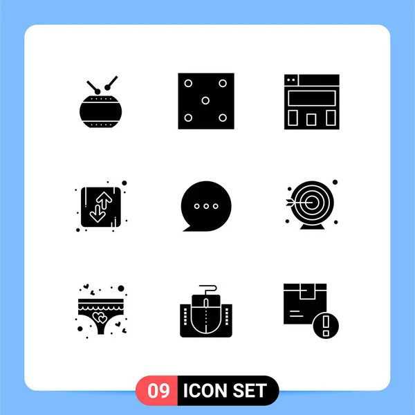 Stock Vector Icon Pack Sinais Linha Símbolos Para Comentar Bolha — Vetor de Stock