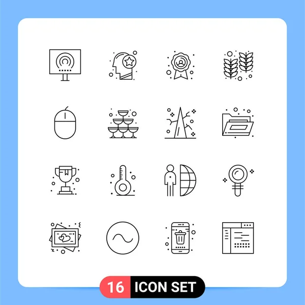 Outline Pack Mit Universellen Symbolen Von Computern Indien Stern Holi — Stockvektor