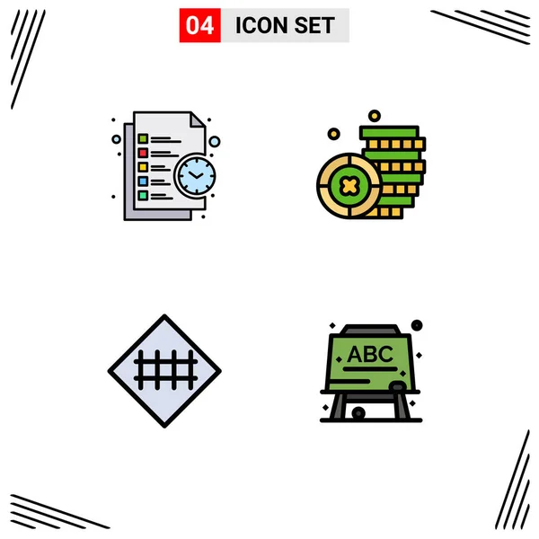Set Von Modernen Symbolen Symbole Zeichen Für Unternehmen Zaun Zeichen — Stockvektor