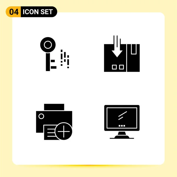Conjunto Iconos Interfaz Usuario Moderna Signos Símbolos Para Internet Computadoras — Vector de stock
