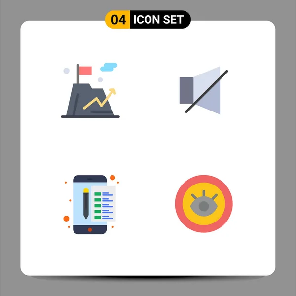 Interface Usuário Flat Icon Pack Sinais Símbolos Modernos Negócios Arquivo —  Vetores de Stock