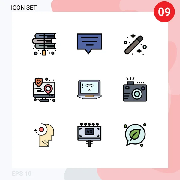 Creative Icons Modern Signs Symbols Map Interaction Creative App Graphical — Stock Vector