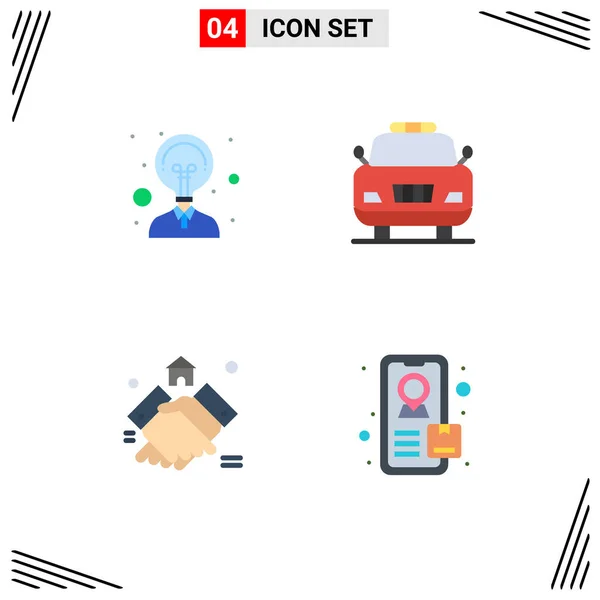 Universal Icon Symbols Group Modern Flat Icons Creativity House Car — Stock Vector