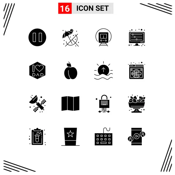 Set Iconos Interfaz Usuario Moderna Símbolos Signos Para Comida Día — Archivo Imágenes Vectoriales