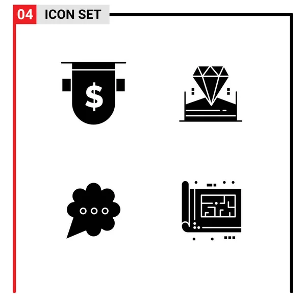 Ensemble Icônes Interface Utilisateur Modernes Symboles Signes Pour Badges Bulle — Image vectorielle