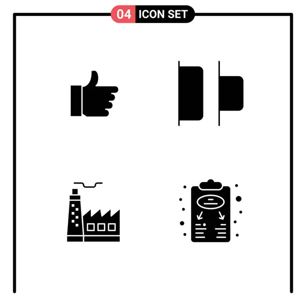 Icône Vectorielle Stock Pack Signes Symboles Ligne Pour Main Construction — Image vectorielle