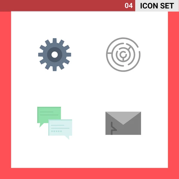 Pack Modern Flat Icons Tekens Symbolen Voor Web Print Media — Stockvector