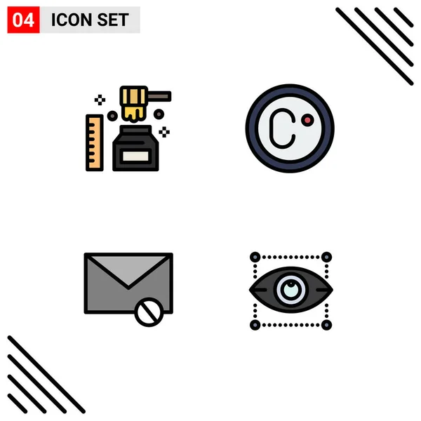Conjunto Iconos Interfaz Usuario Moderna Símbolos Signos Para Saludable Mensaje — Vector de stock