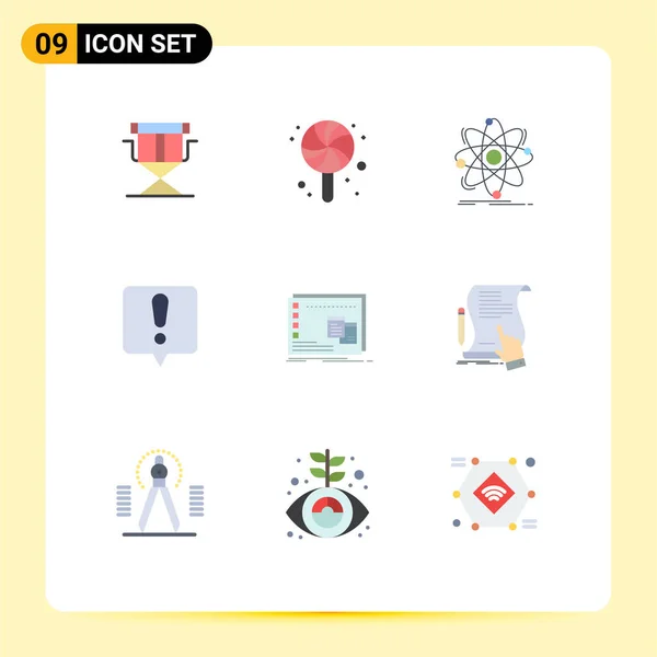 Stock Vector Icon Pack Line Signs Symbols Operating Window Science — 스톡 벡터