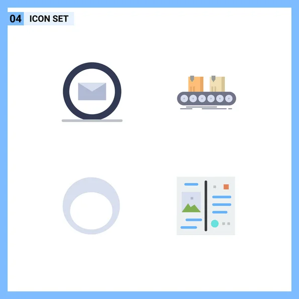 Flat Icon Konzept Für Webseiten Mobile Und Apps Mail Armband — Stockvektor