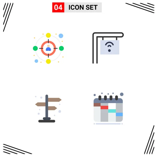 User Interface Flat Icon Pack Modern Signs Symbols Audience Iteration — Stock Vector