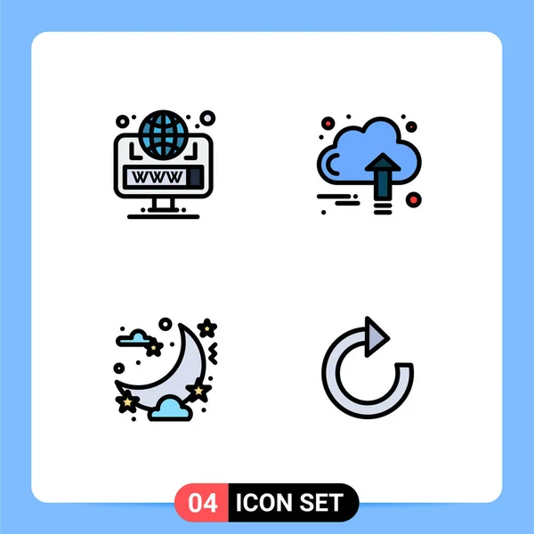 Universal Icon Symbols Group Modern Filledline Flat Colors Browser Celebration — Διανυσματικό Αρχείο