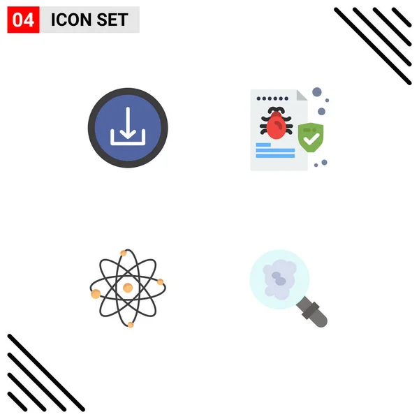 Creative Icons Modern Signs Symbols Application Atom Interface Folder Molecule — Stock Vector