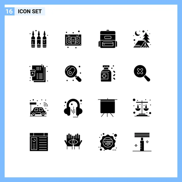 Icône Vectorielle Stock Paquet Signes Symboles Ligne Pour Recette Liste — Image vectorielle